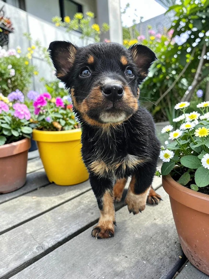 A baby medium-sized male Australian Cattle Dog / Blue Heeler dog named Jack for adoption in McKinney, TX