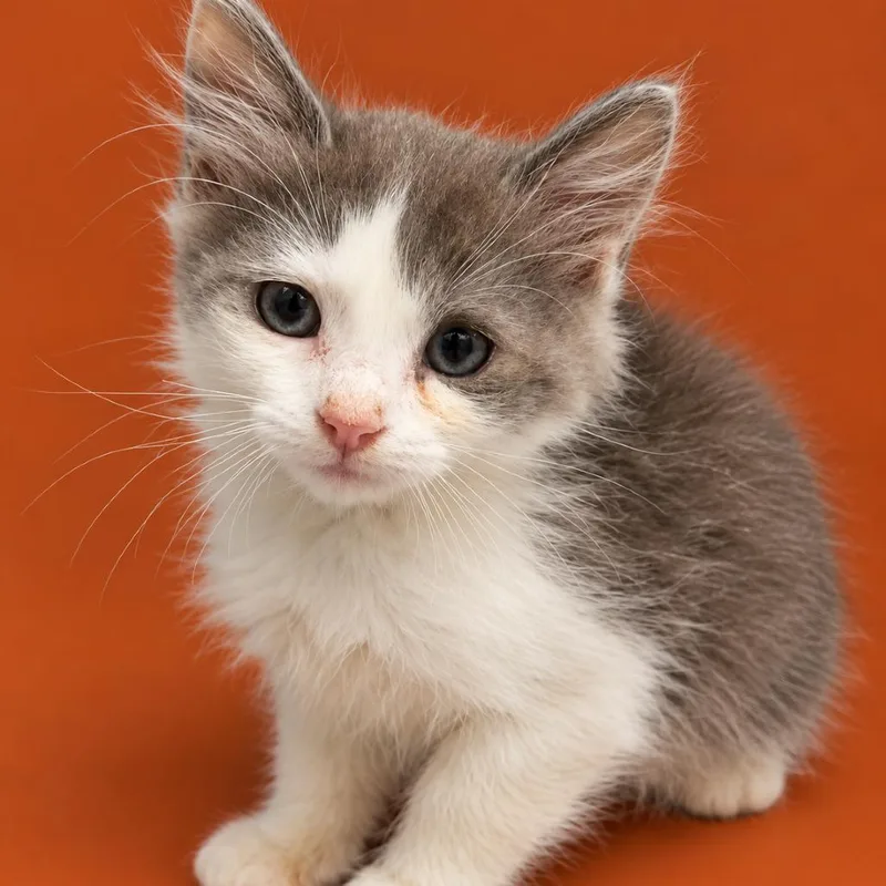 A baby small-sized male Domestic Long Hair cat named Lock for adoption in Concord, NC