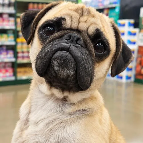 A young small-sized male Pug dog named Carson for adoption in Seattle, WA