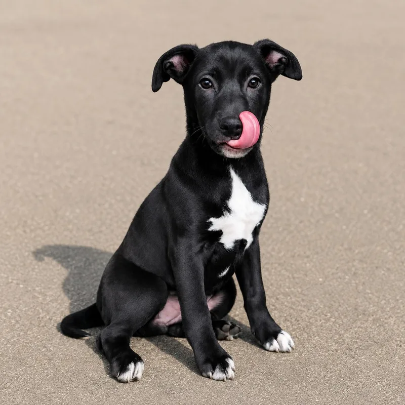 A baby medium-sized female Black Norwegian Elkhound dog named Leslie for adoption in Hillsborough, NJ