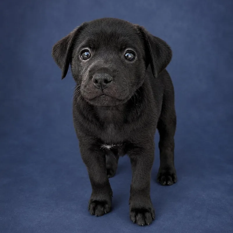A baby medium-sized female Black Labrador Retriever dog named Wynonna for adoption in Heber Springs, AR