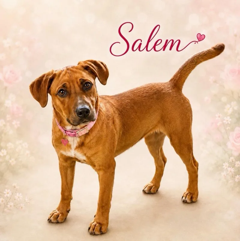 A young medium-sized female Hound dog named Salem for adoption in Toms River, NJ