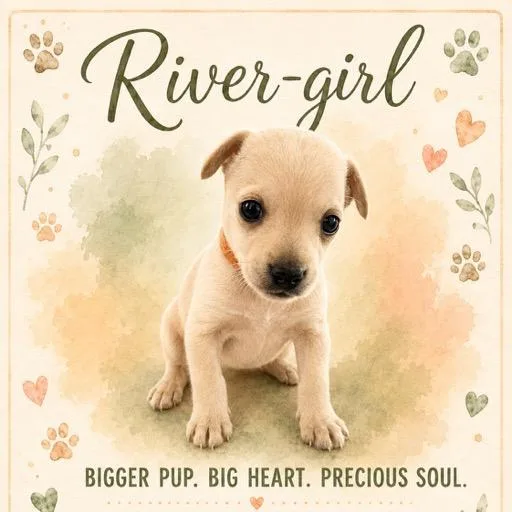 A baby small-sized female White / Cream Chihuahua dog named River girl for adoption in Houston, TX