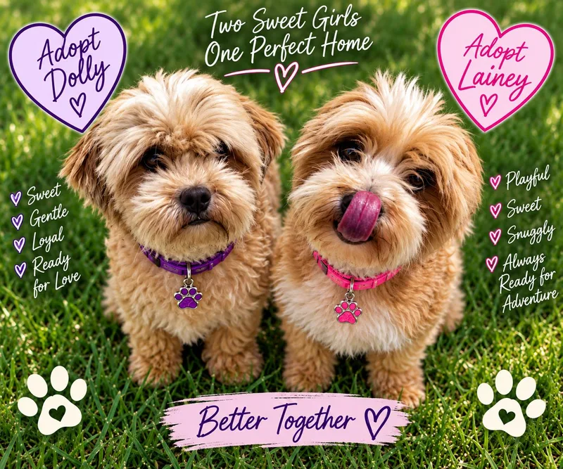 An adult medium-sized female Golden Maltese dog named Lainey for adoption in Yukon, OK
