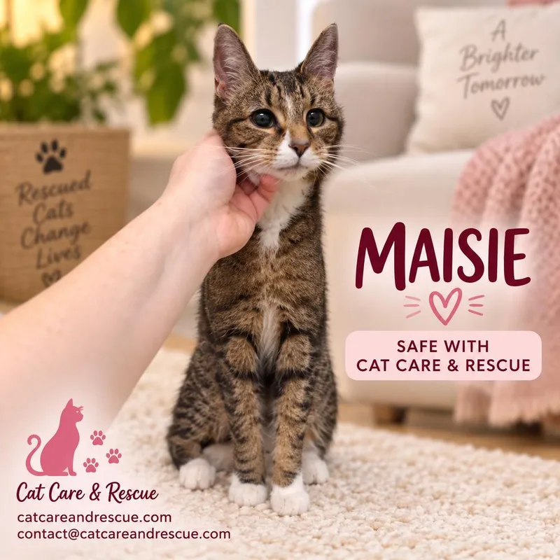 A senior medium-sized female Domestic Short Hair cat named Maisie for adoption in Chicago, IL