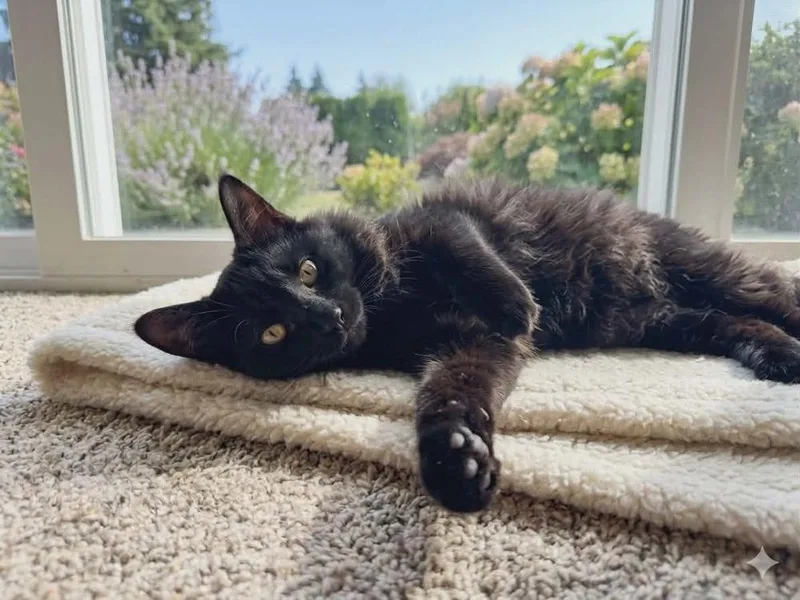 A baby small-sized male Black Domestic Short Hair cat named Velvet for adoption in Plymouth, MN