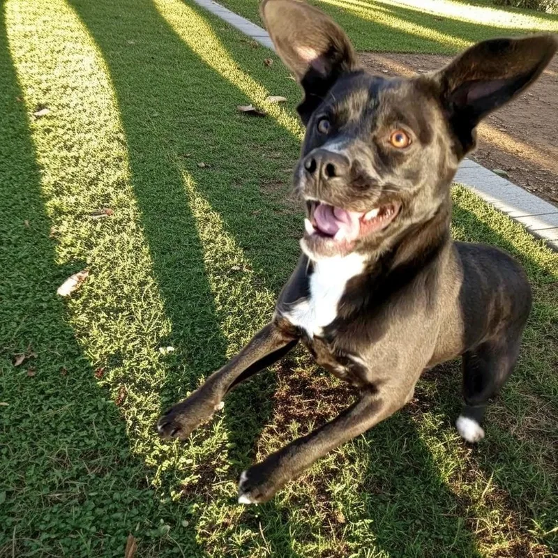 An adult medium-sized male Black Mixed Breed dog named Rebel for adoption in Danville, KY