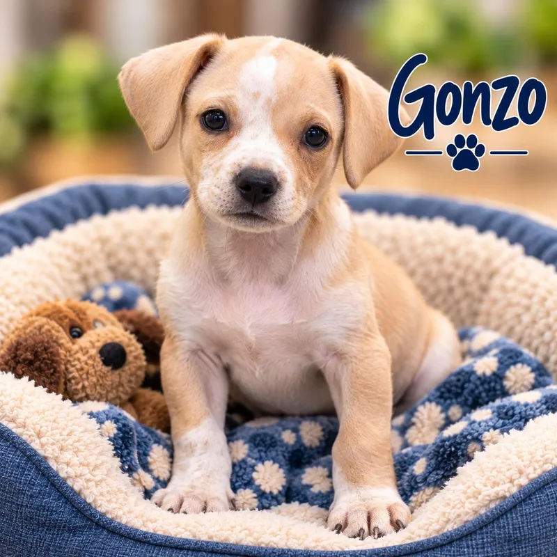 A baby small-sized male Dachshund dog named Gonzo for adoption in Momence, IL