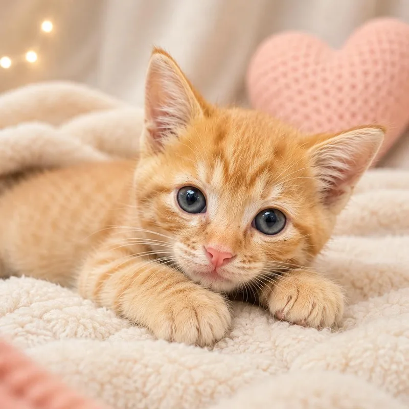 A baby small-sized male Orange / Red Domestic Short Hair cat named Chewie for adoption in Pasadena , MD