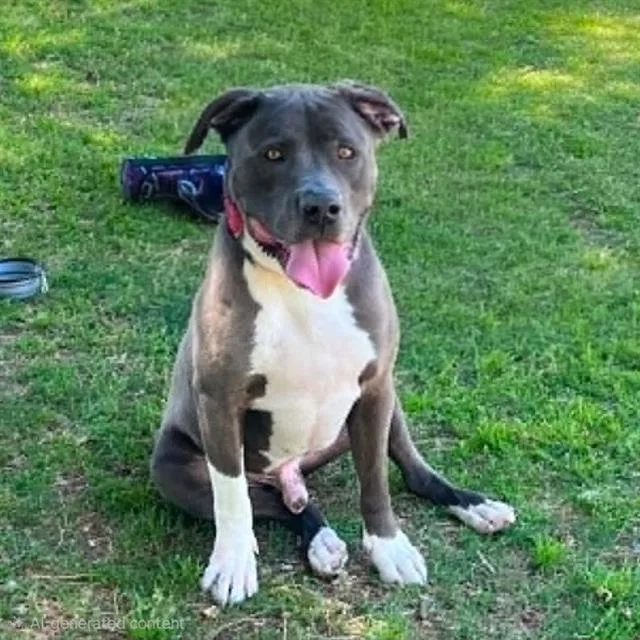 An adult large-sized male Pit Bull Terrier dog named Pittsburgh for adoption in Las Vegas, NV