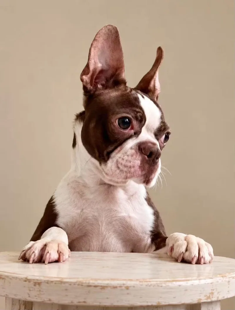 An adult small-sized female Boston Terrier dog named Baby Buttons for adoption in Walker, LA