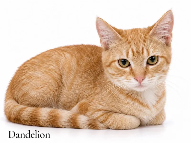 A young medium-sized female Tabby (Orange / Red) Domestic Short Hair cat named Dandelion for adoption in Stevensville, MI