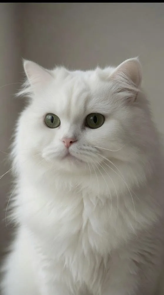 A young medium-sized male White Persian cat named Luke for adoption in Vienna , VA