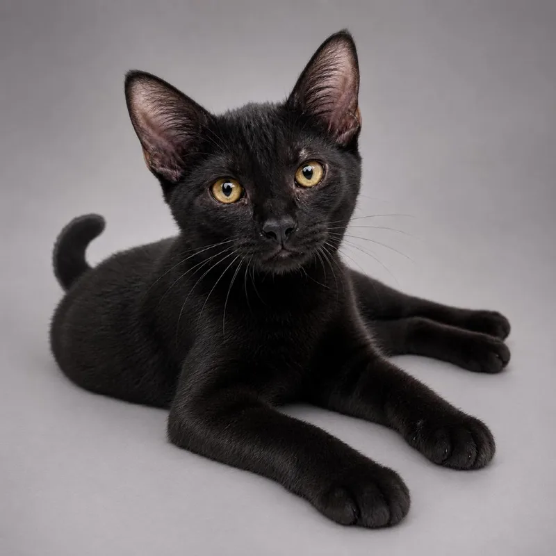 A baby small-sized male Black Domestic Short Hair cat named Magic for adoption in Miami, FL