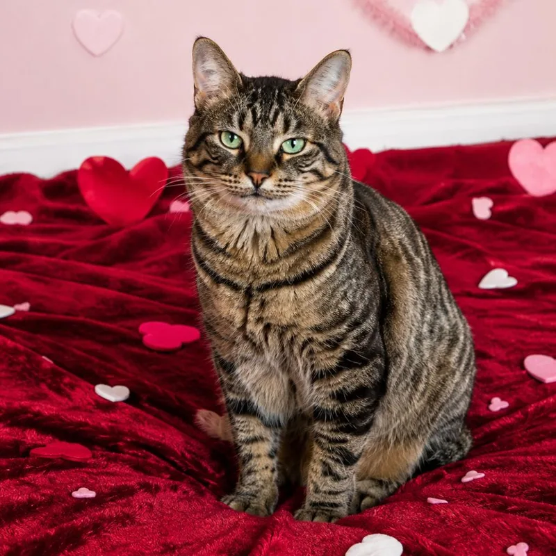 An adult small-sized male Brown / Chocolate Domestic Short Hair cat named Tiger for adoption in Hopkinton, MA