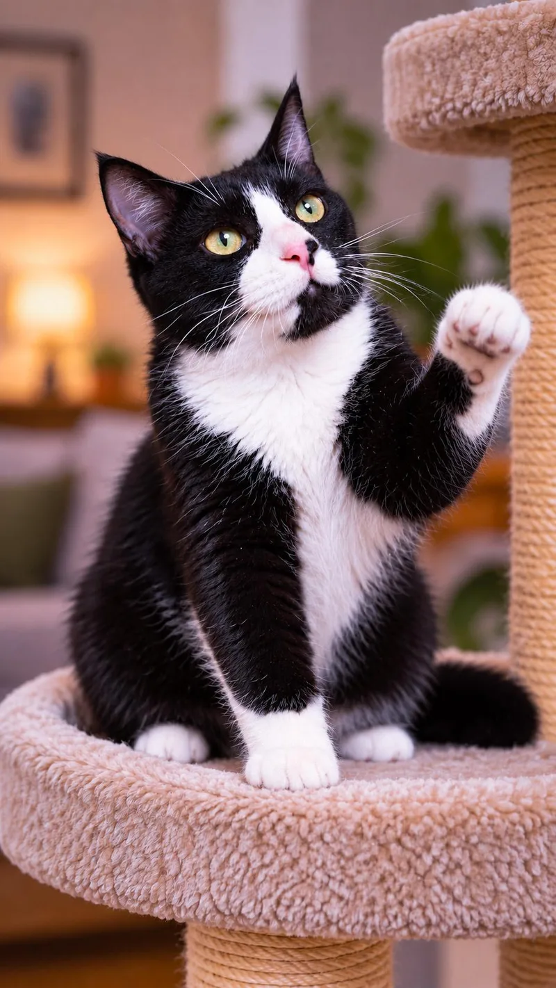 A baby medium-sized male Black & White / Tuxedo Domestic Short Hair cat named Pegasus S for adoption in Fresno, CA