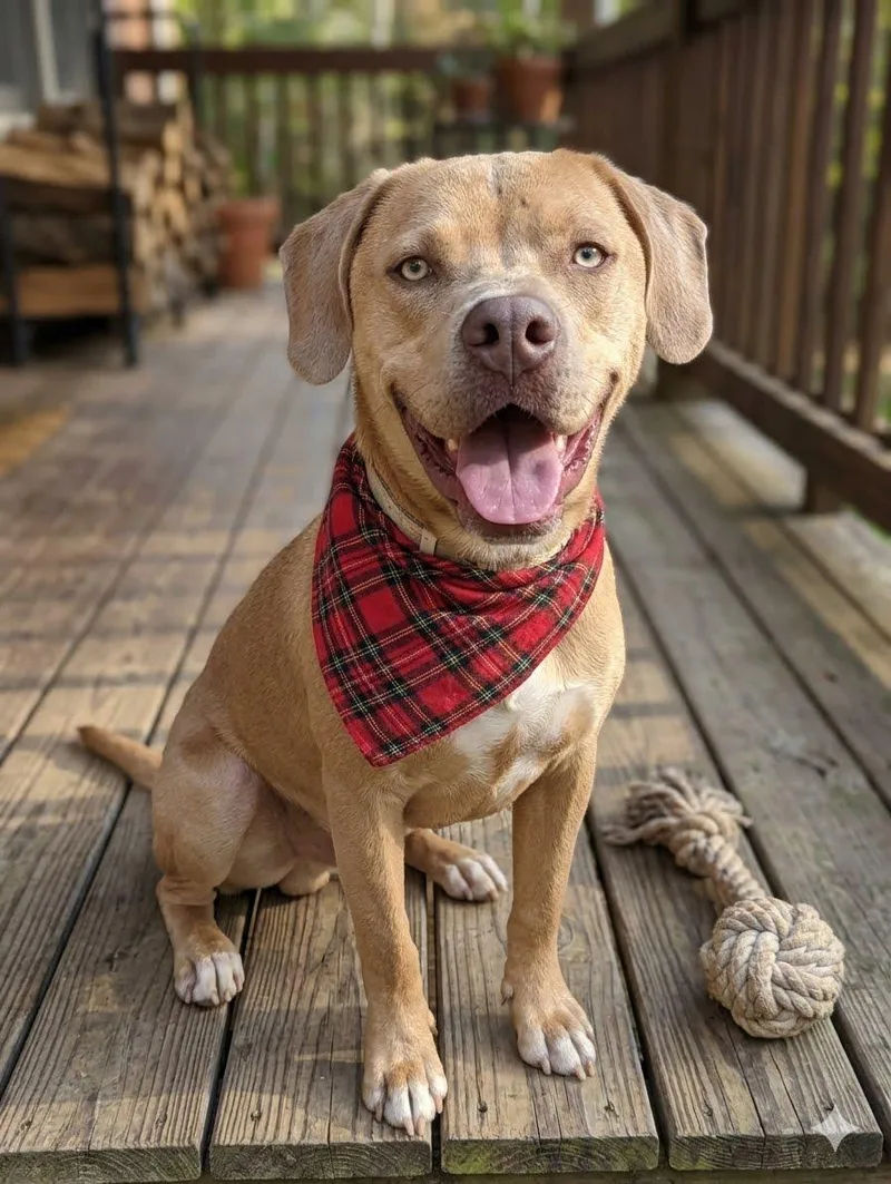 A young medium-sized male Apricot / Beige Labrador Retriever dog named Benny for adoption in Leesburg, AL