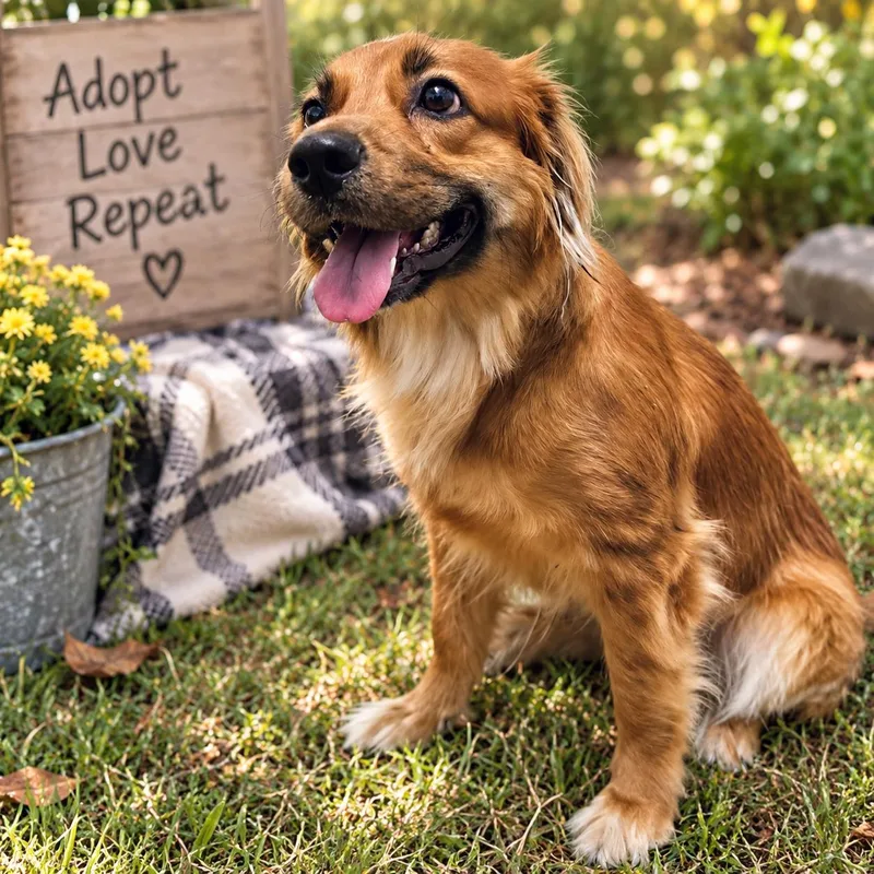 An adult medium-sized female Golden Retriever dog named Dagger for adoption in Eustis, FL