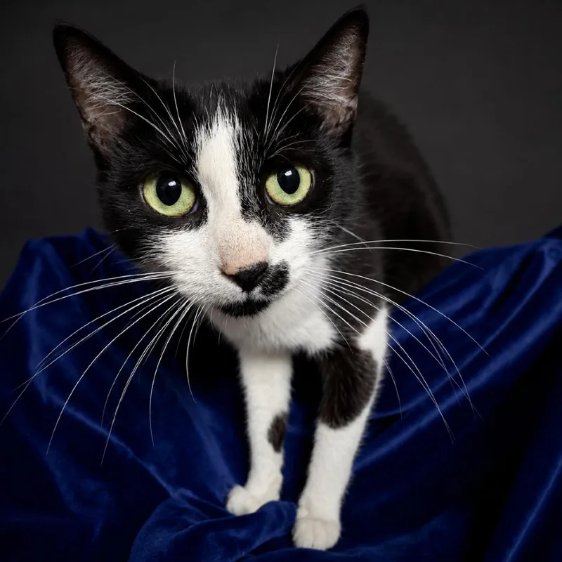 An adult small-sized female Black Domestic Short Hair cat named Marge for adoption in Pacific Palisades, CA