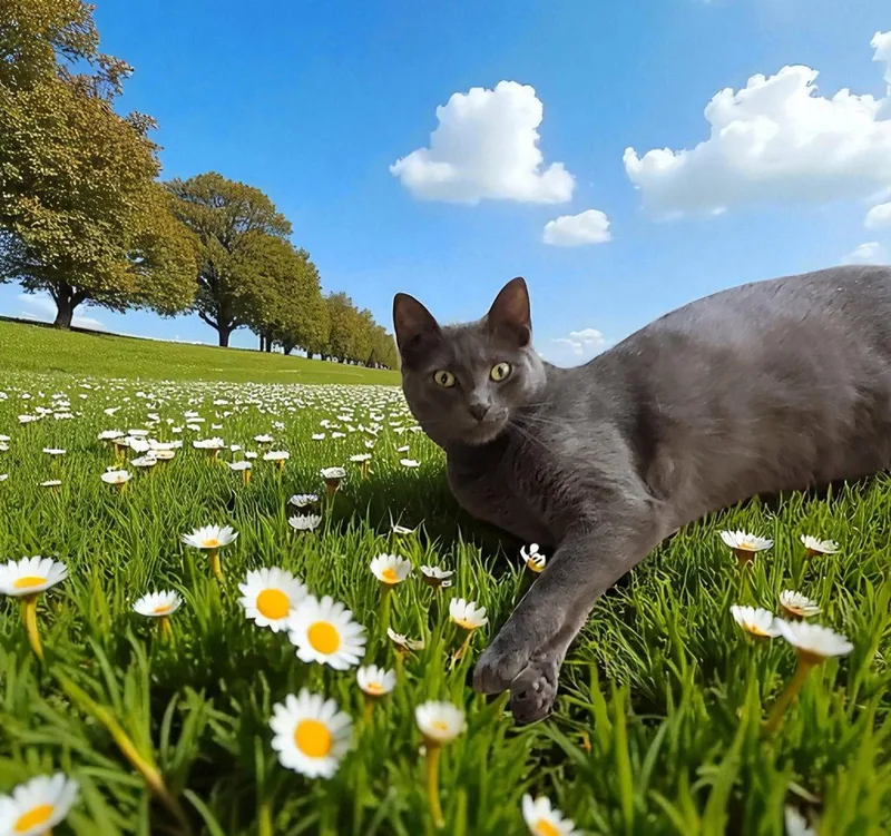 An adult medium-sized male Gray / Blue / Silver Domestic Short Hair cat named Elvis for adoption in Camden, TN
