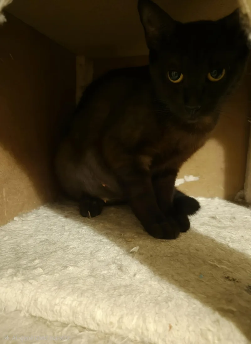 A young medium-sized female Domestic Short Hair cat named Gwen for adoption in Rio Linda, CA