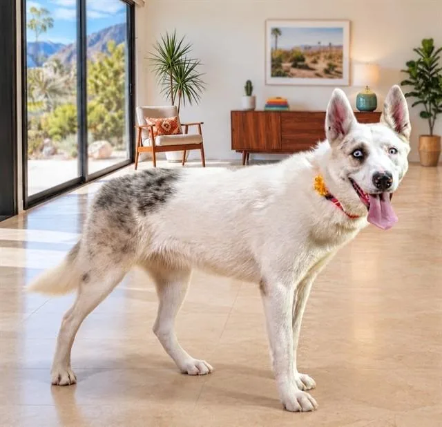 An adult medium-sized female Shepherd dog named Dolly for adoption in Thousand Palms, CA