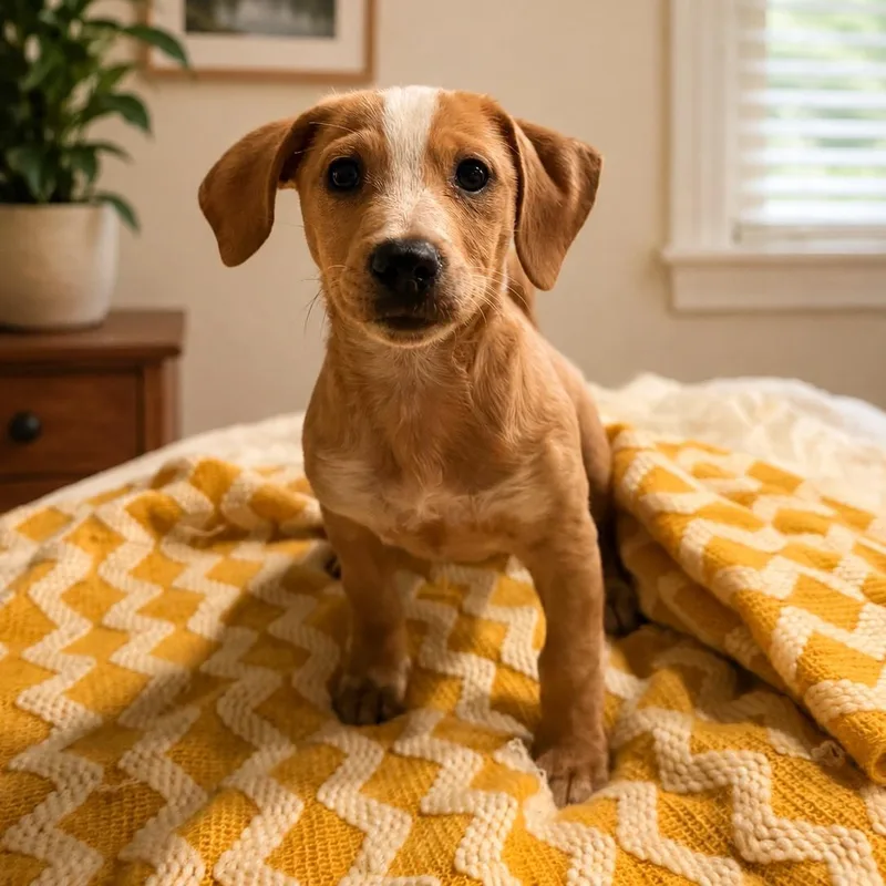 A baby medium-sized female Mixed Breed dog named Grilled Onion for adoption in Henderson, NV