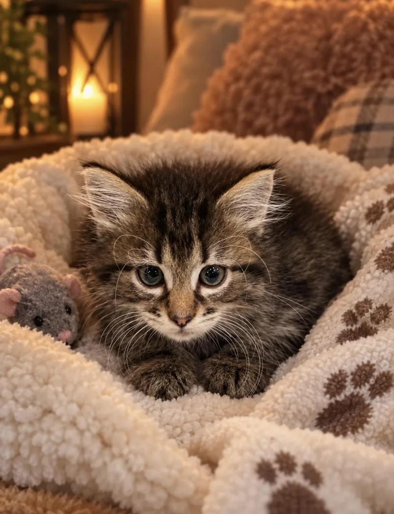 A baby medium-sized female Tabby (Buff / Tan / Fawn) Domestic Medium Hair cat named September for adoption in Indianapolis, IN