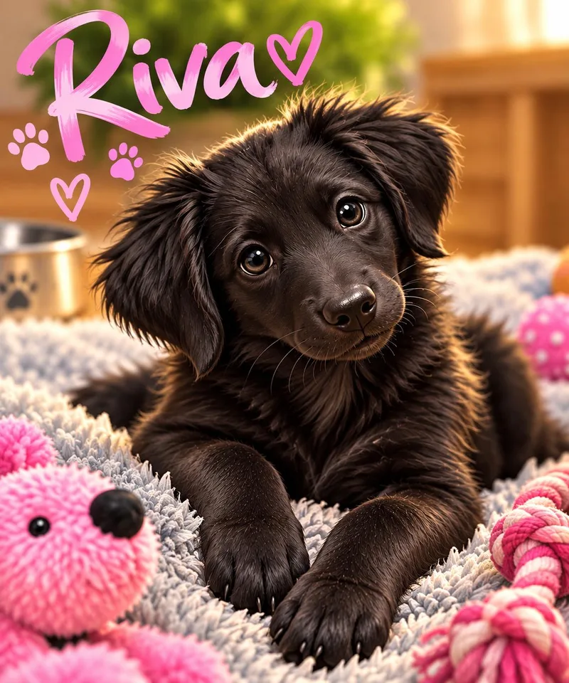 A baby medium-sized female Border Collie dog named Riva for adoption in Port Orange, FL