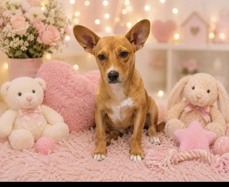A baby small-sized male Brown / Chocolate Chihuahua dog named Fonzi for adoption in Cedartown, GA
