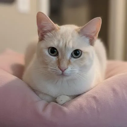 A young medium-sized female Flame Point Siamese cat named Calista for adoption in Toms Brook, VA