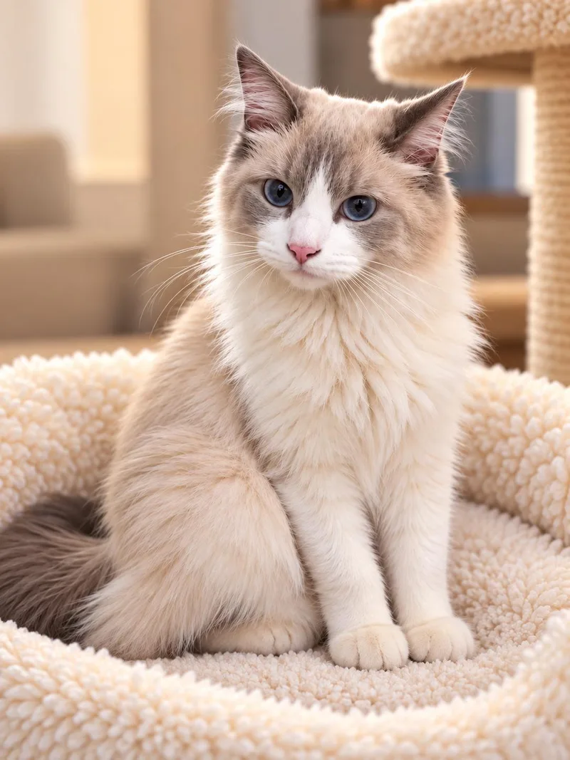 An adult medium-sized female Ragdoll cat named Catness for adoption in Napa, CA