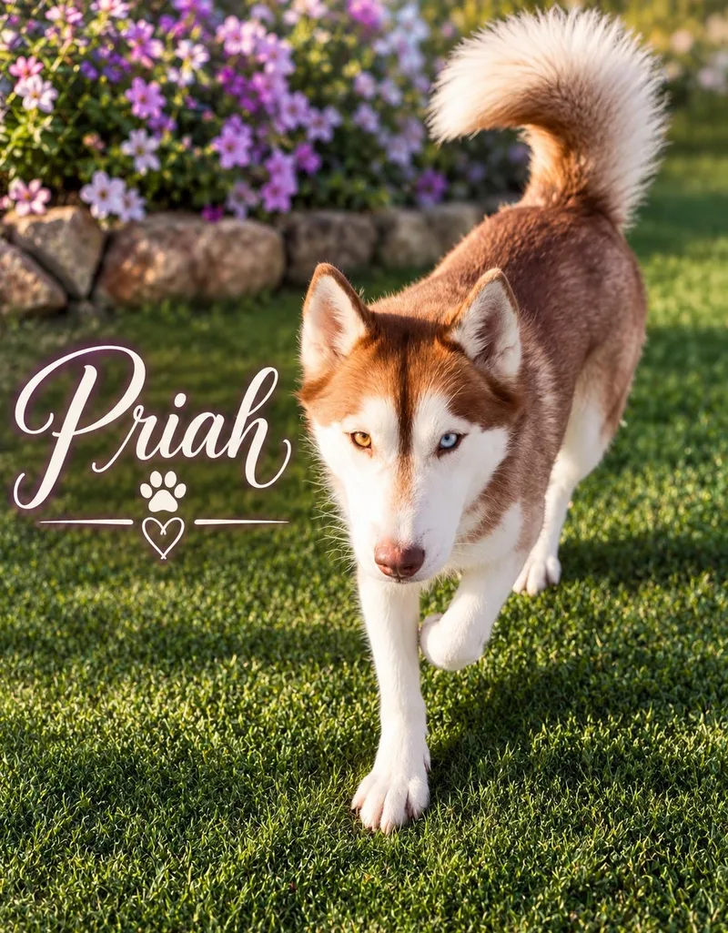 An adult large-sized female Siberian Husky dog named Priah for adoption in Indianapolis, IN