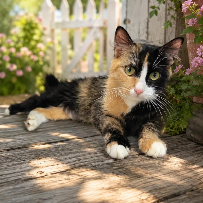 A young medium-sized female Calico Domestic Long Hair cat named Brie for adoption in Walnut Cove, NC
