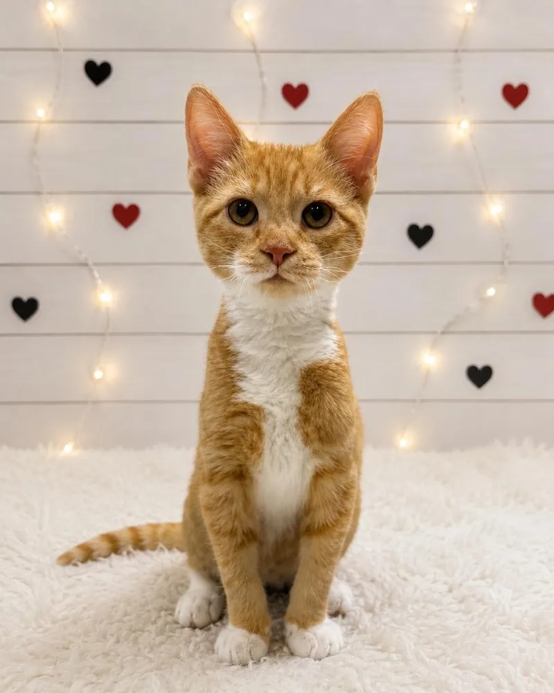 A baby small-sized male Domestic Short Hair cat named PacMan for adoption in Corpus Christi, TX