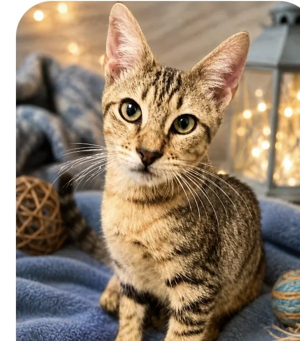 A baby medium-sized male American Shorthair cat named Sami Joe for adoption in Homestead, FL