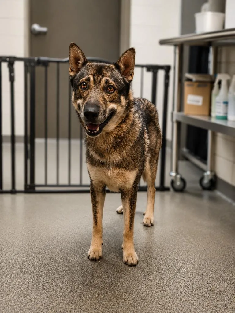 A young large-sized male Mixed Breed dog named Catman for adoption in Rome, GA