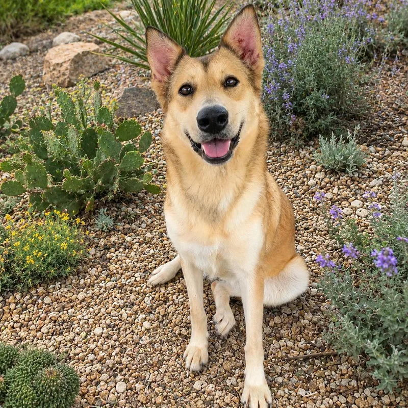 An adult medium-sized female Carolina Dog dog named Solstice for adoption in Helotes, TX