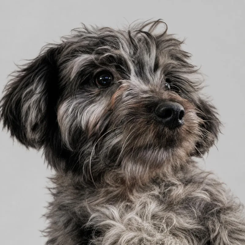 A baby medium-sized male Black Goldendoodle dog named Bridges for adoption in Hillsborough, NJ