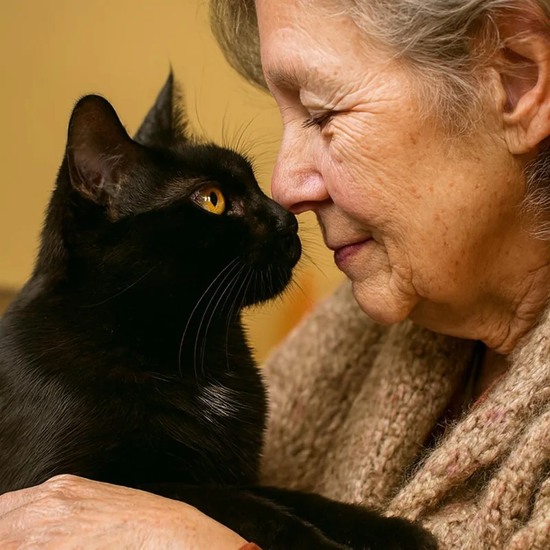 An adult small-sized female Black Domestic Short Hair cat named Della for adoption in Bloomfield, NJ