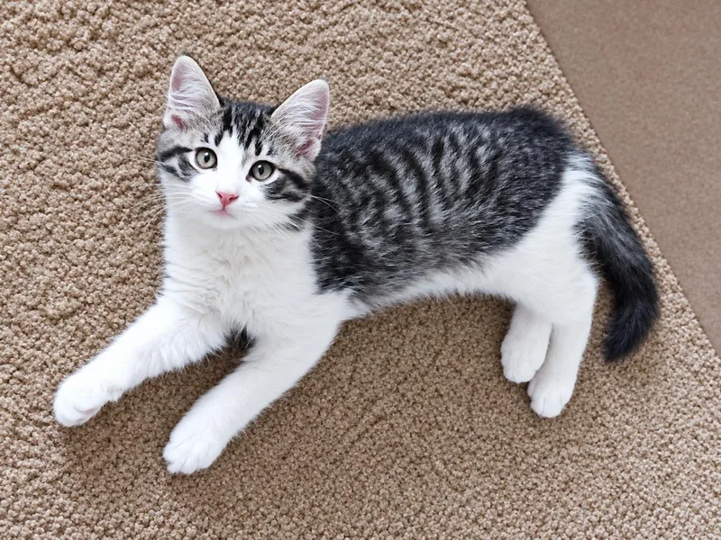 A young medium-sized male Tabby (Brown / Chocolate) Tabby cat named Winston for adoption in Los Angeles, CA
