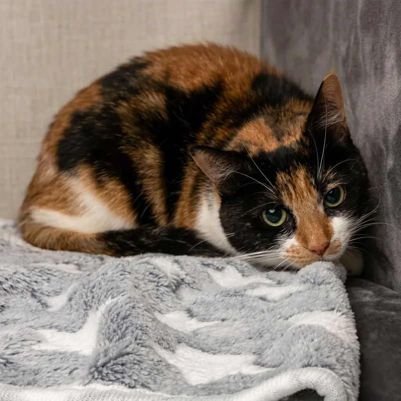 An adult medium-sized female White Domestic Short Hair cat named Bugs for adoption in Elizabeth City, NC