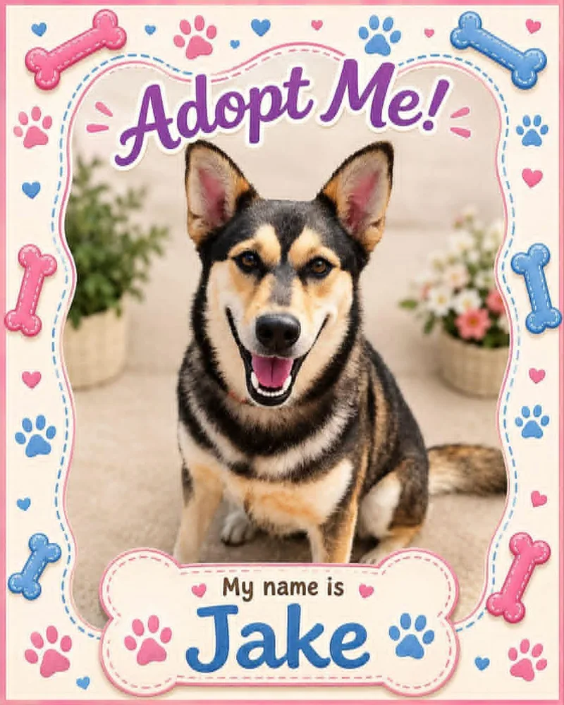 An adult large-sized male Yellow / Tan / Blond / Fawn Shepherd dog named Jake for adoption in Bowie, TX