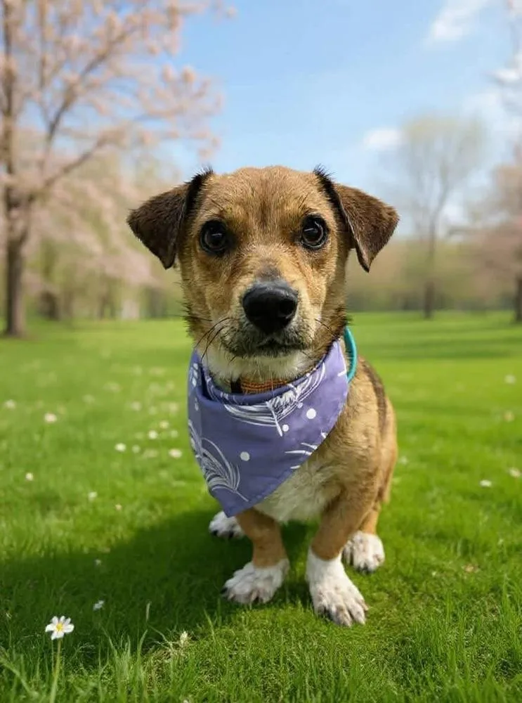 A young small-sized male Tricolor (Brown, Black, & White) Dachshund dog named Hugo for adoption in Middletown, CT