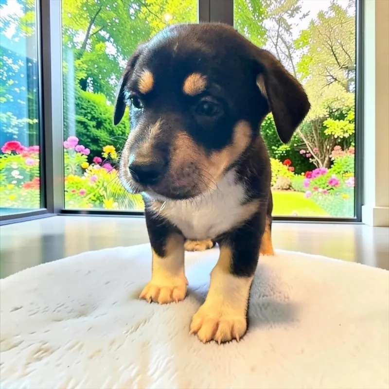 A baby medium-sized male White / Cream Chiweenie dog named Winston for adoption in Fort Worth, TX