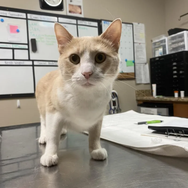 An adult medium-sized male Buff / Tan / Fawn Domestic Short Hair cat named Felipe for adoption in Norfolk, NE