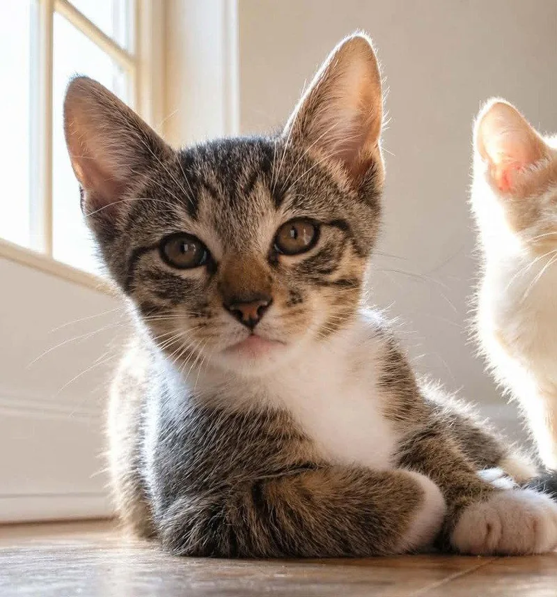 A baby medium-sized male Domestic Short Hair cat named Nibble for adoption in Candler, NC