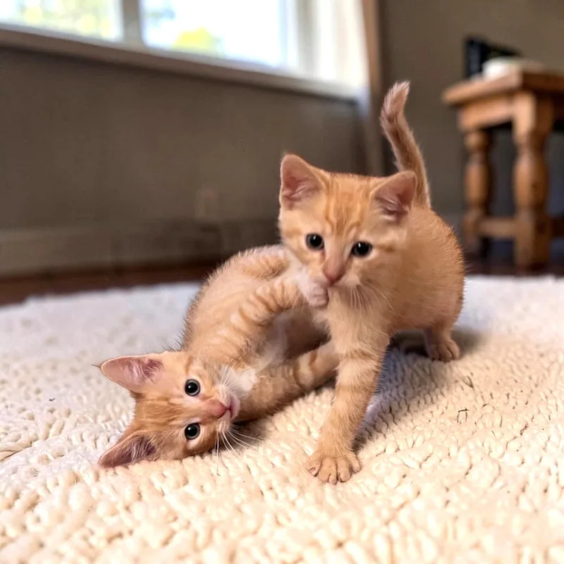 A baby medium-sized male Domestic Short Hair cat named Pepper Bonded Pair for adoption in Wilmington, OH