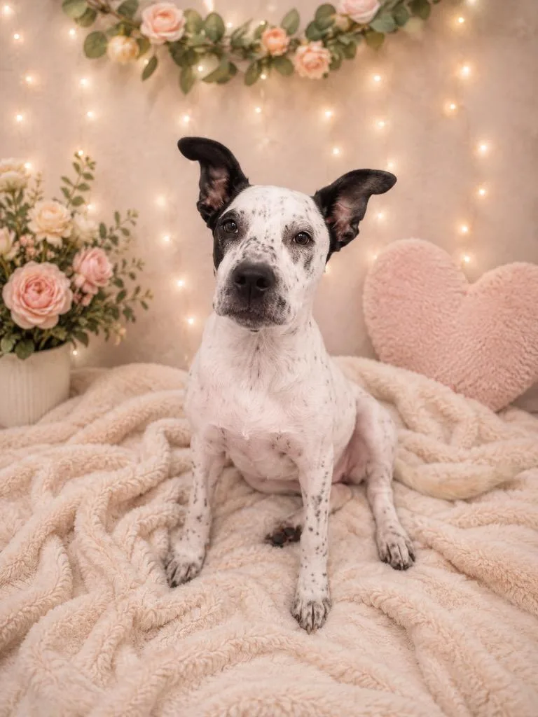 A baby medium-sized female Terrier dog named Eirene for adoption in Athens, TN