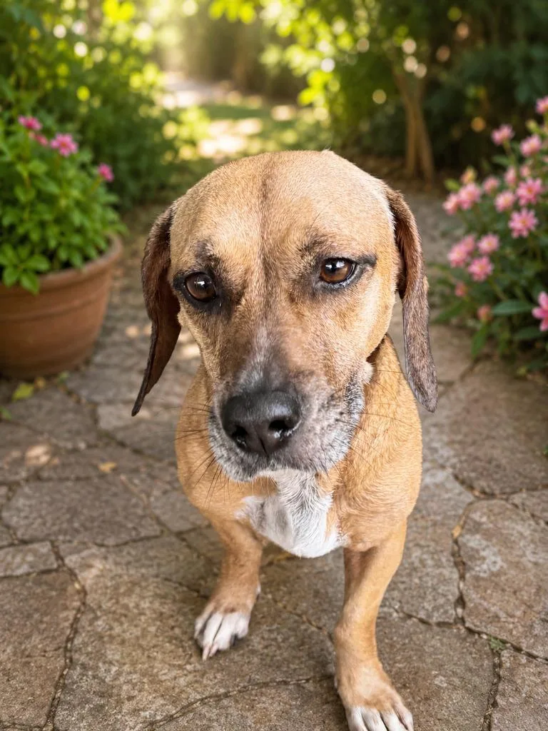 An adult medium-sized female Basset Hound dog named Clementine for adoption in East Ridge, TN